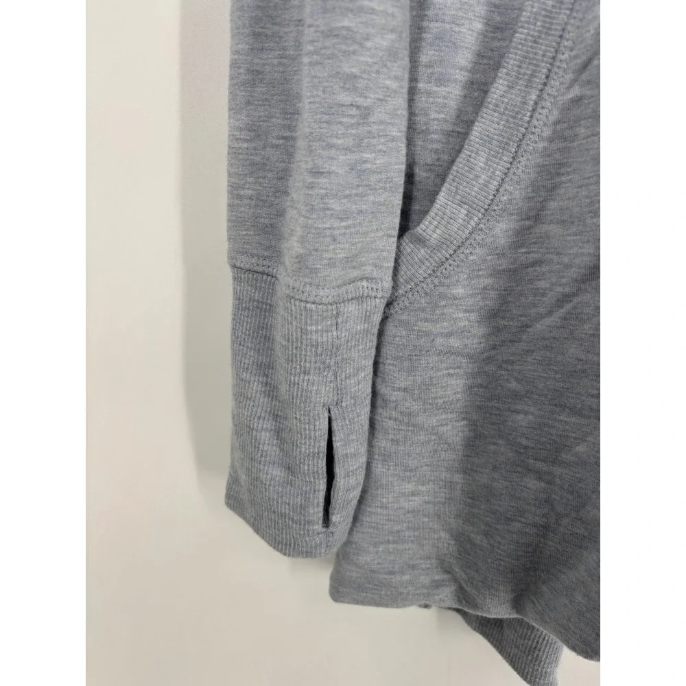 Athleta Cardigan Womens‎ XS Gray Pranayama Wrap Open Front Thumbholes Pocket - Picture 7 of 7